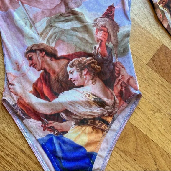 ZARA The Fates Art Print Mesh Bodysuit - Picture 5 of 14